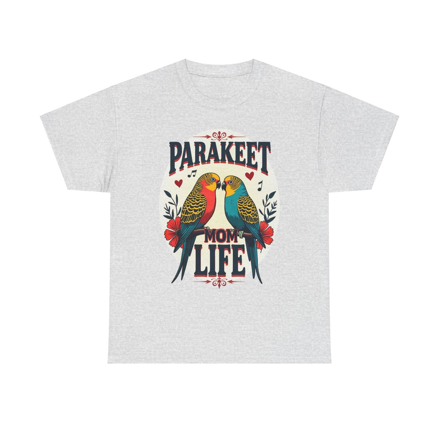 Parakeet Mom Life Unisex Heavy Cotton Tee - Perfect Gift for Bird Lovers