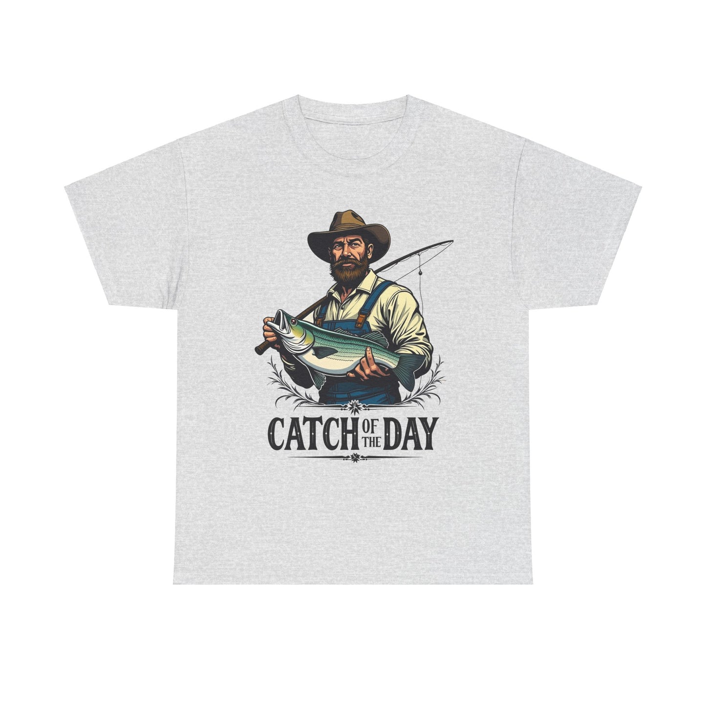 Catch of the Day Fishing Tee - Unisex Heavy Cotton Graphic T-Shirt