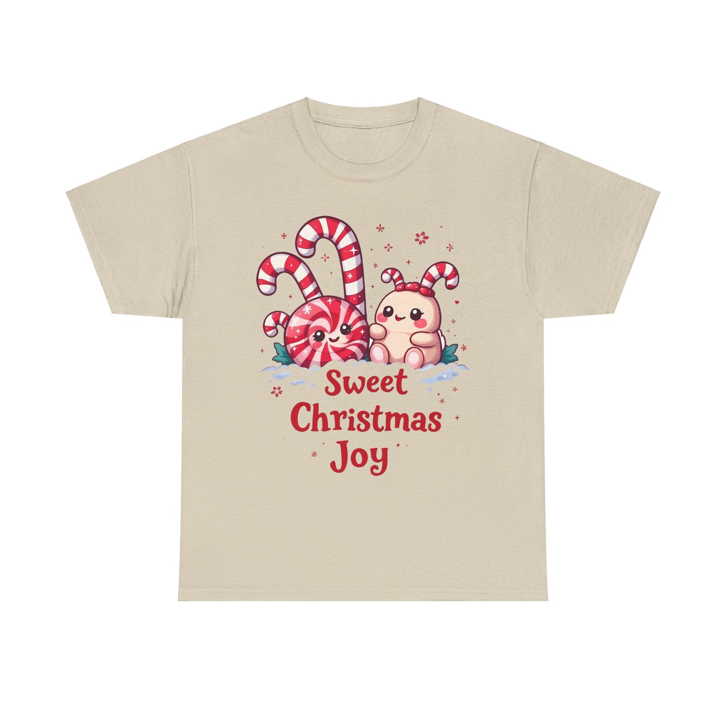 Sweet Christmas Joy Candy Christmas Unisex Heavy Cotton Tee