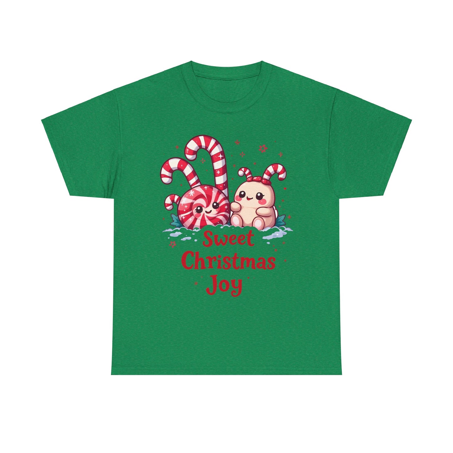 Sweet Christmas Joy Candy Christmas Unisex Heavy Cotton Tee