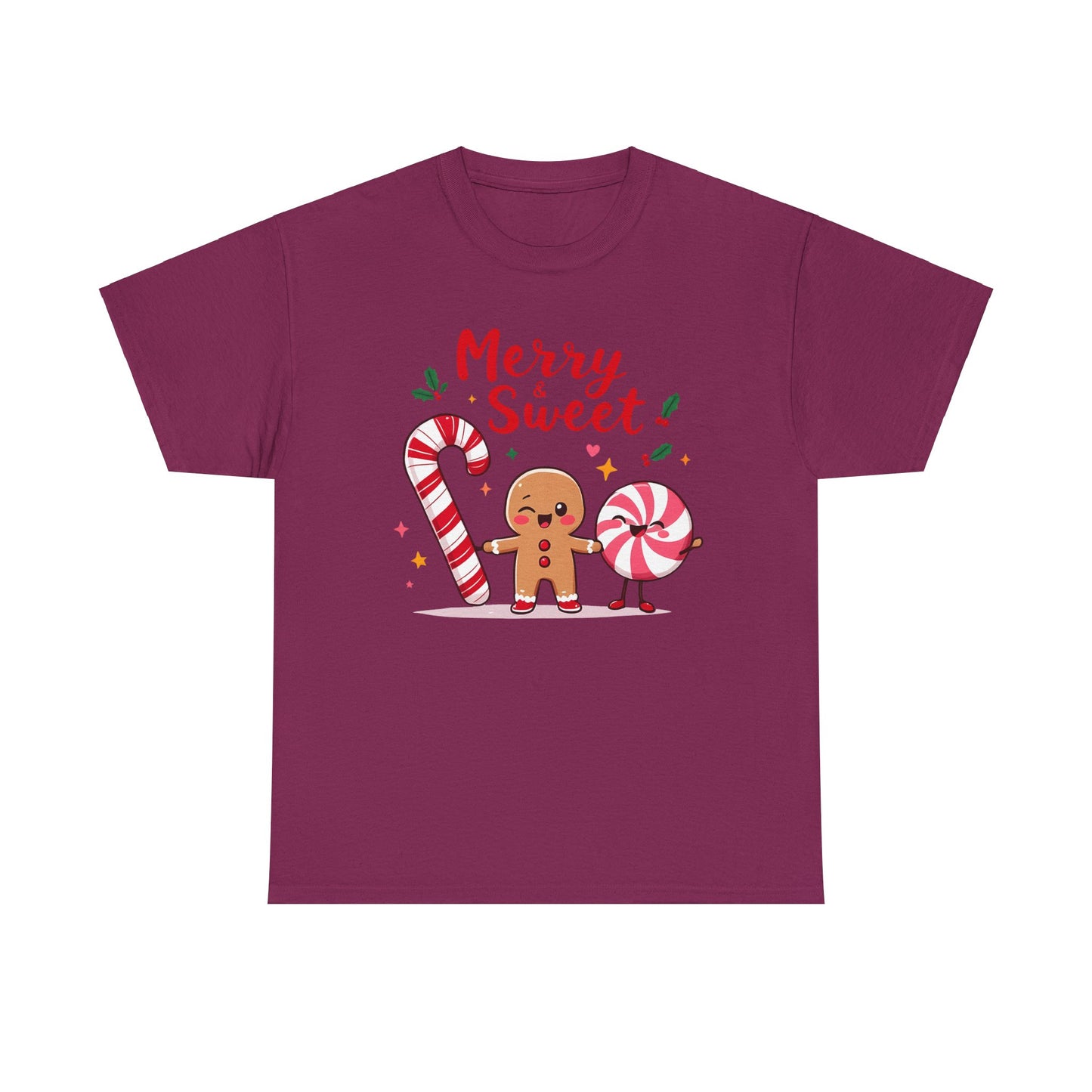 Merry & Sweet Christmas Tee - Unisex Heavy Cotton T-Shirt