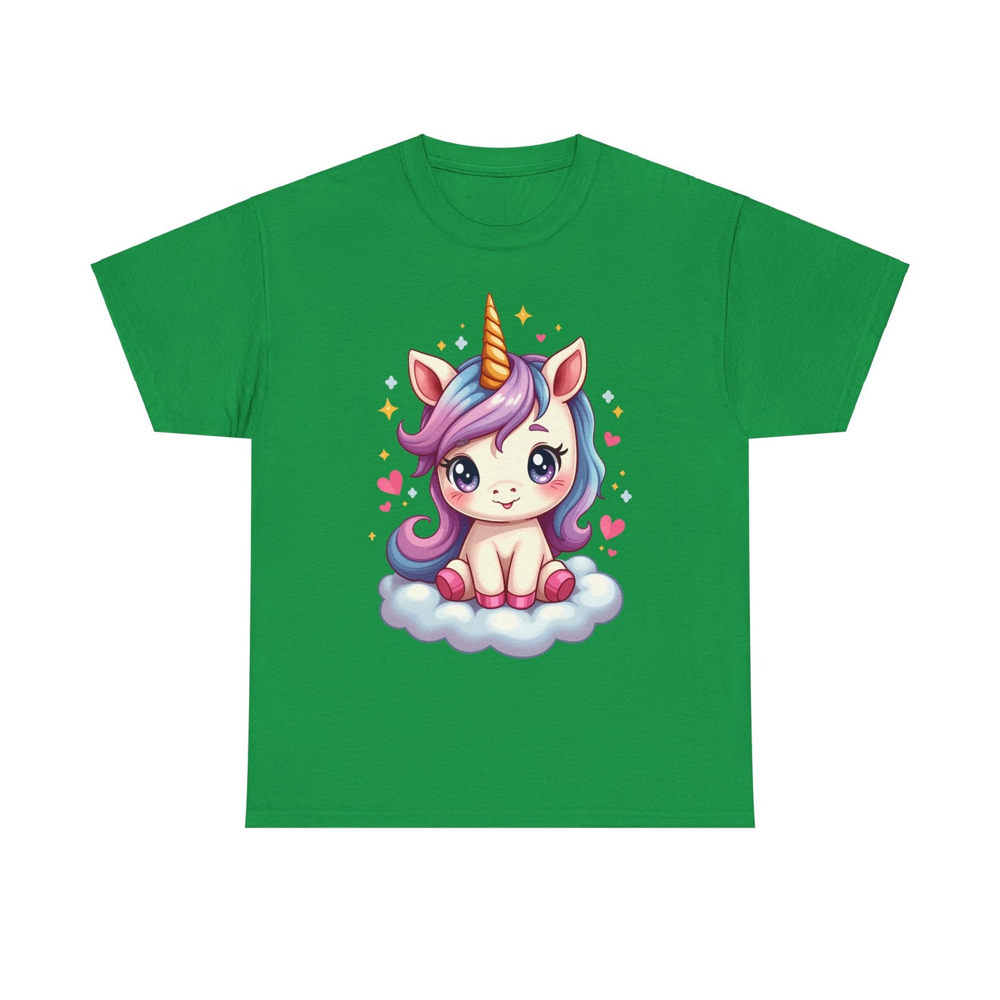 Cute Unicorn Heavy Cotton Tee for Kids & Teens - Perfect Gift for Birthdays and Celebrations