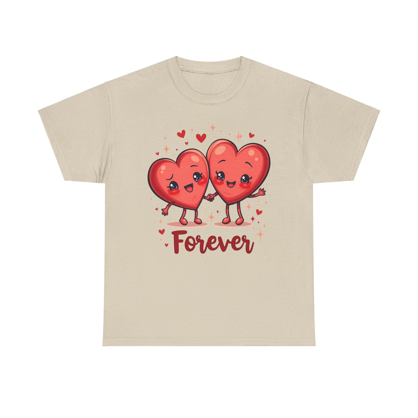 Cute Forever Hearts Unisex Heavy Cotton Tee