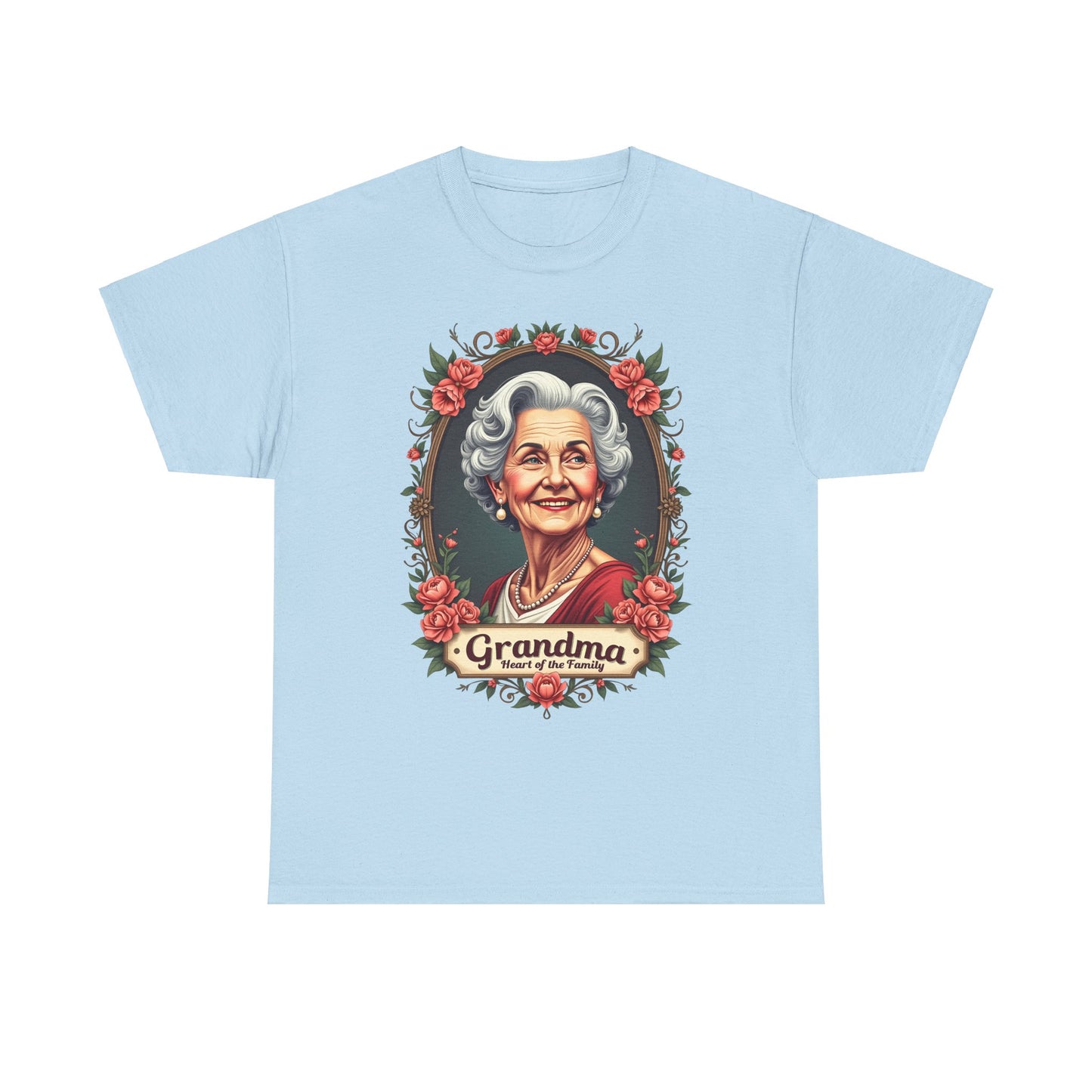 Grandma Vintage Floral Unisex Heavy Cotton Tee