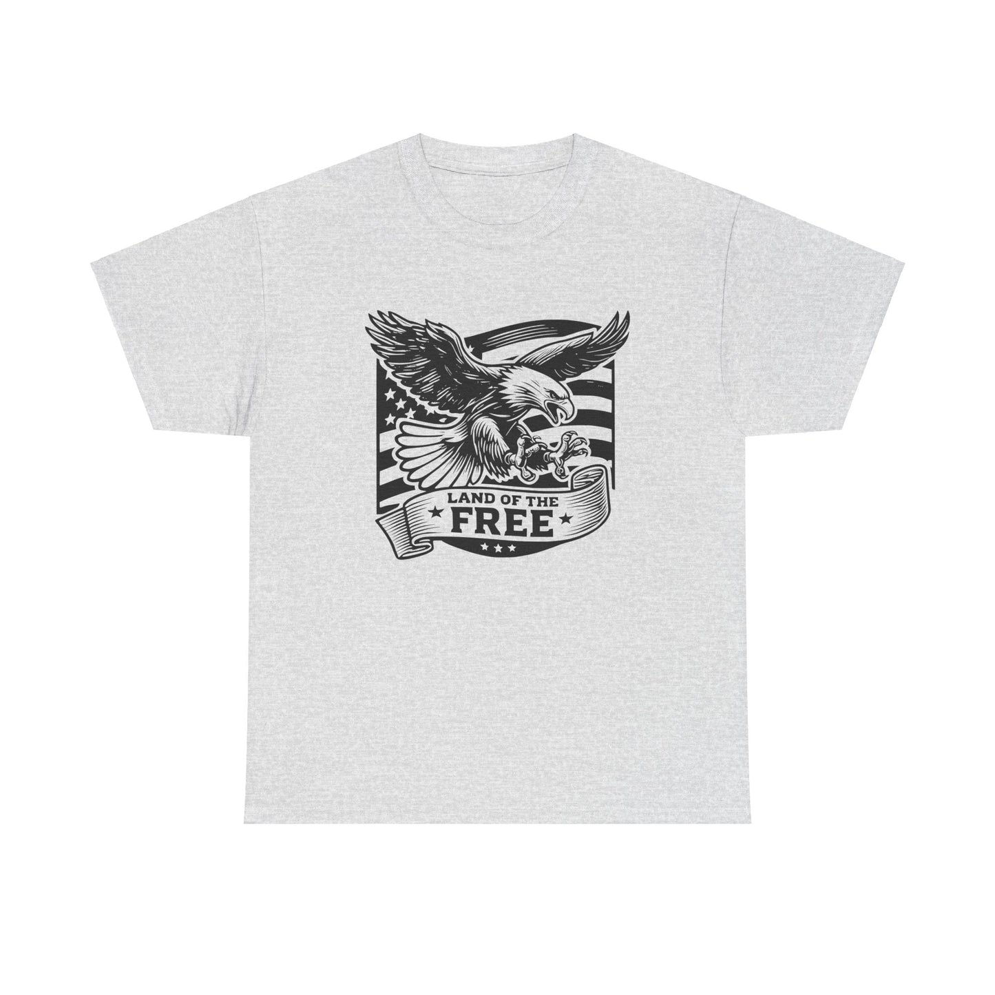 Patriotic Eagle Unisex Heavy Cotton Tee - 'Land of the Free' Graphic Shirt