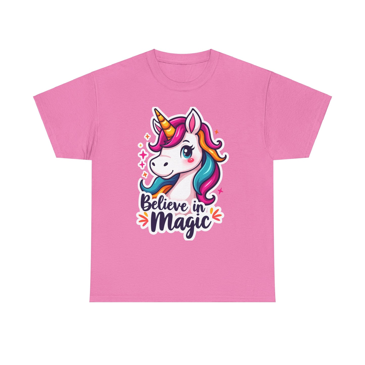 Believe in Magic Unicorn Tee - Unisex Heavy Cotton T-Shirt