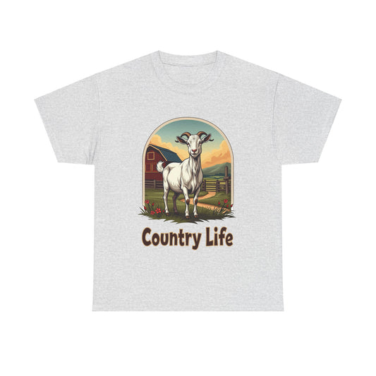 Country Life Unisex Heavy Cotton Tee - Rustic Farm Animal Graphic T-Shirt