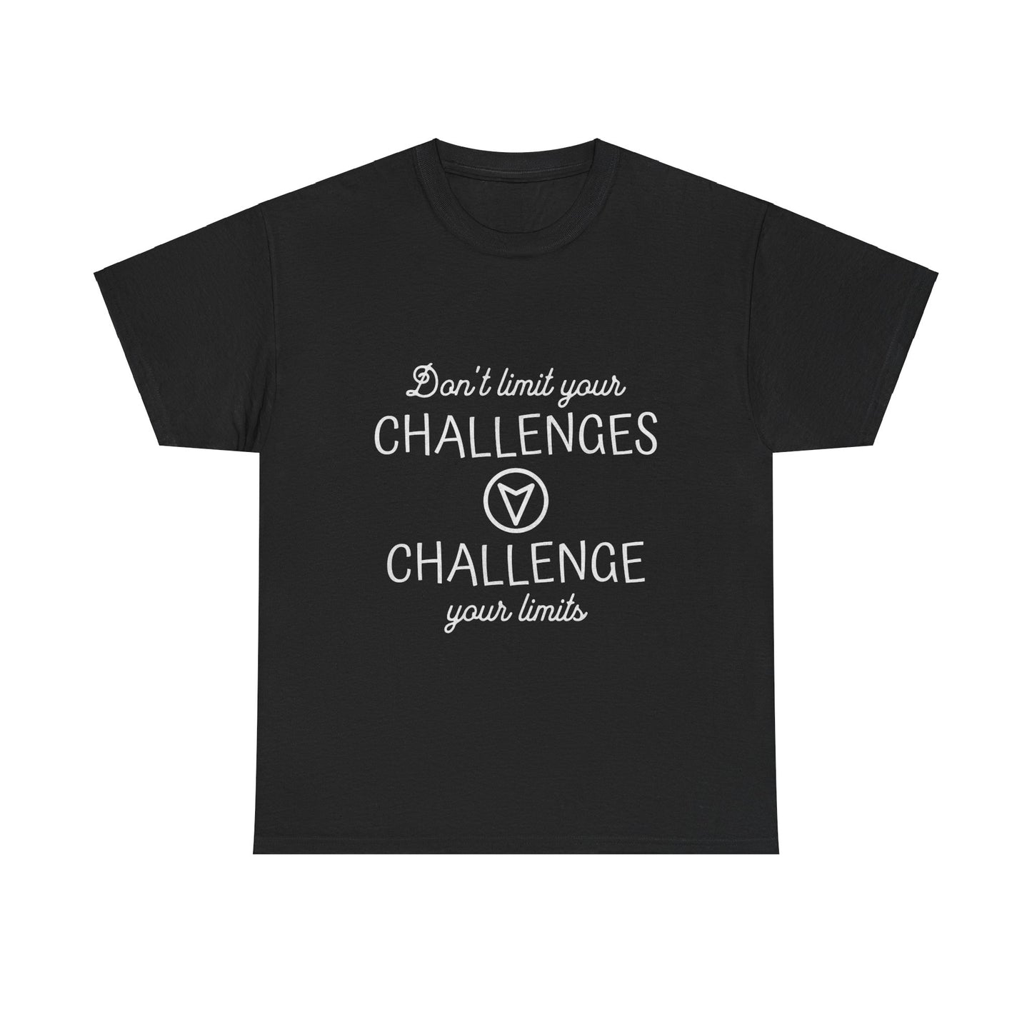 Motivational Tee - 'Don't Limit Your Challenges' Unisex Heavy Cotton T-Shirt