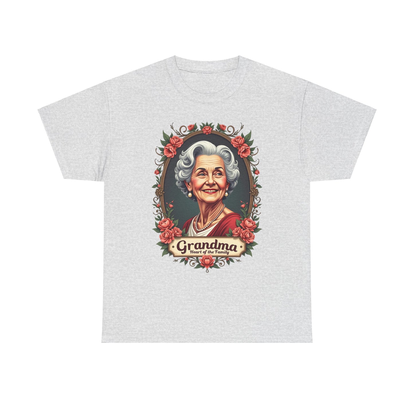 Grandma Vintage Floral Unisex Heavy Cotton Tee