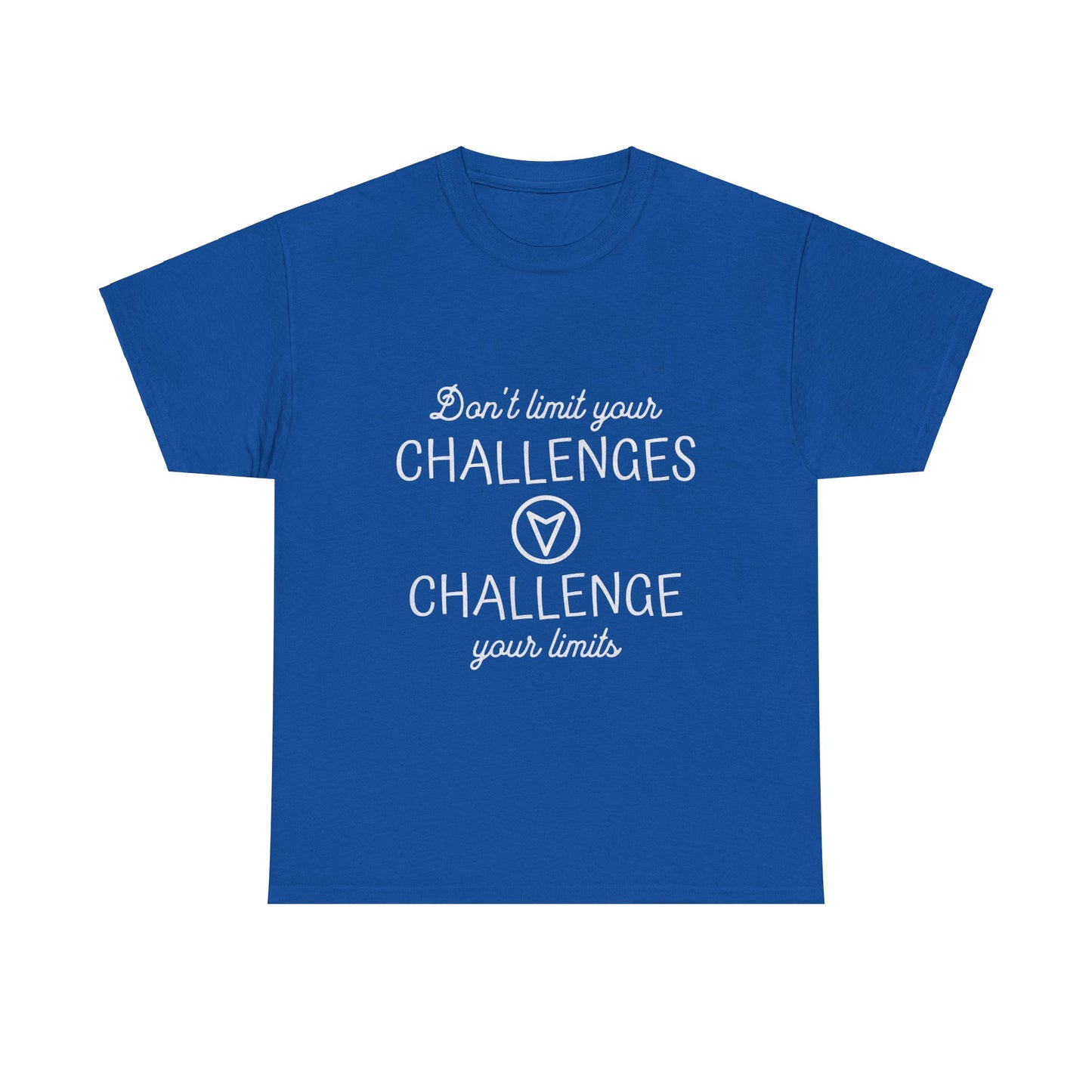 Motivational Tee - 'Don't Limit Your Challenges' Unisex Heavy Cotton T-Shirt