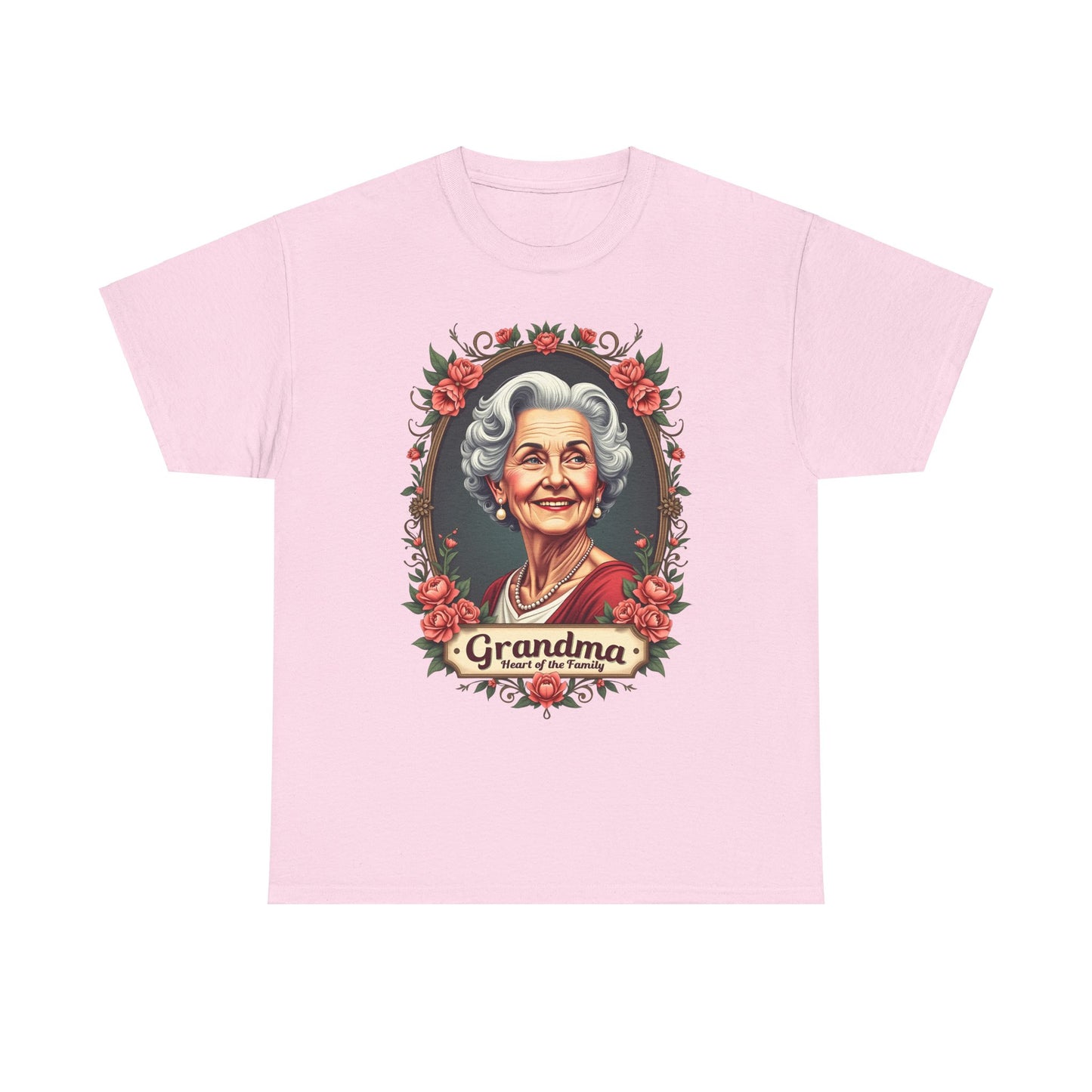 Grandma Vintage Floral Unisex Heavy Cotton Tee