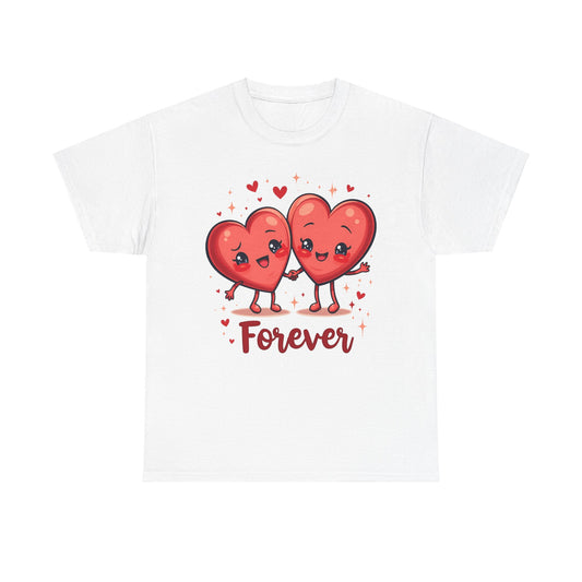 Cute Forever Hearts Unisex Heavy Cotton Tee