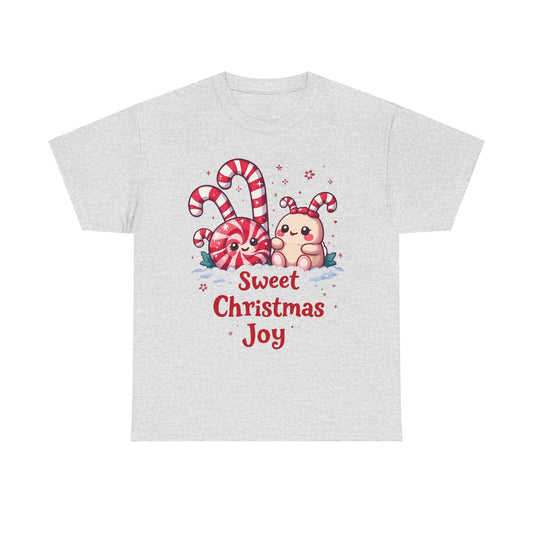 Sweet Christmas Joy Candy Christmas Unisex Heavy Cotton Tee