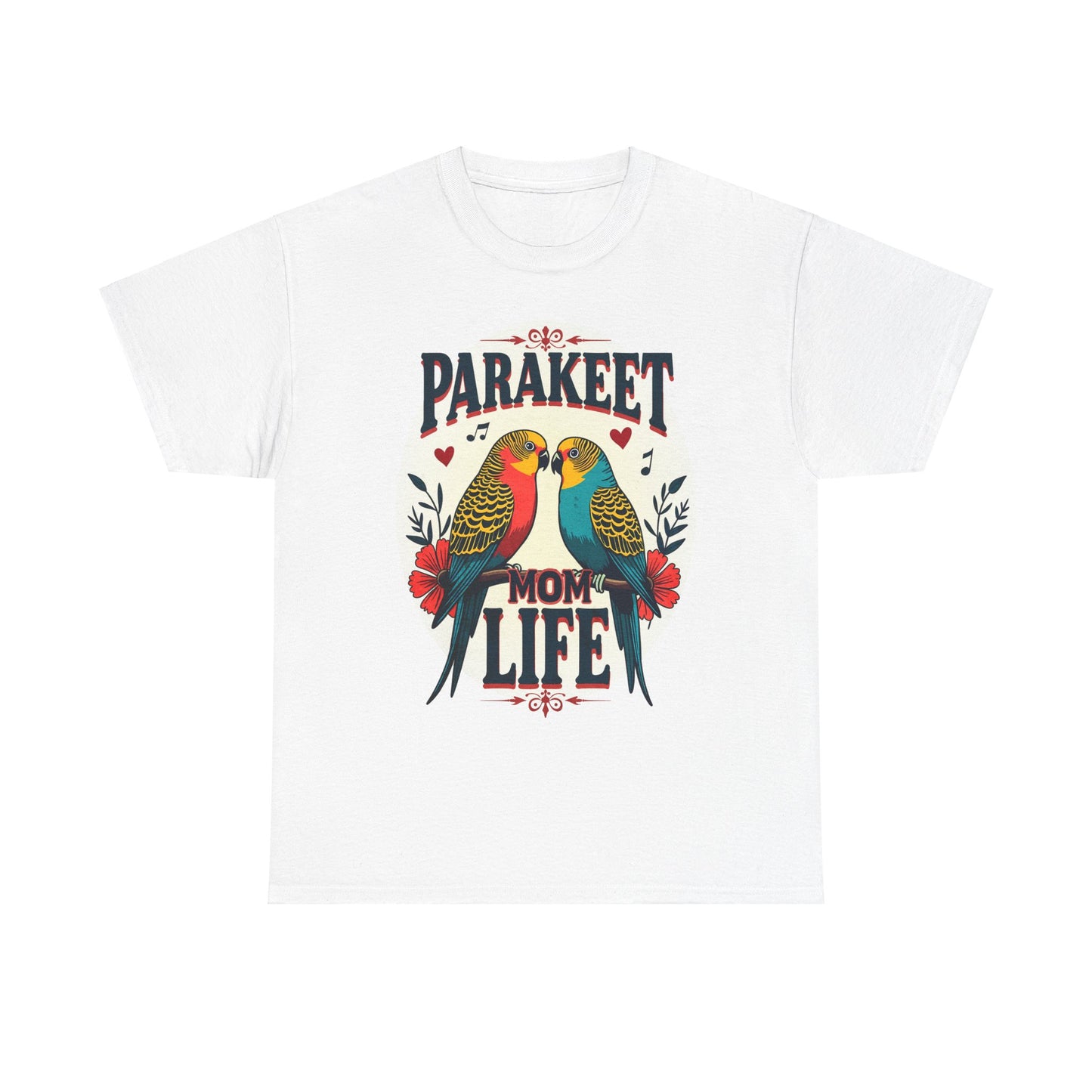 Parakeet Mom Life Unisex Heavy Cotton Tee - Perfect Gift for Bird Lovers