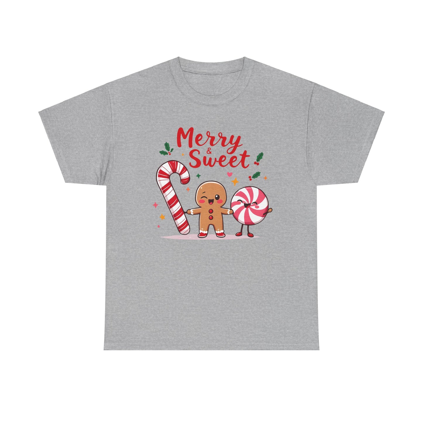 Merry & Sweet Christmas Tee - Unisex Heavy Cotton T-Shirt