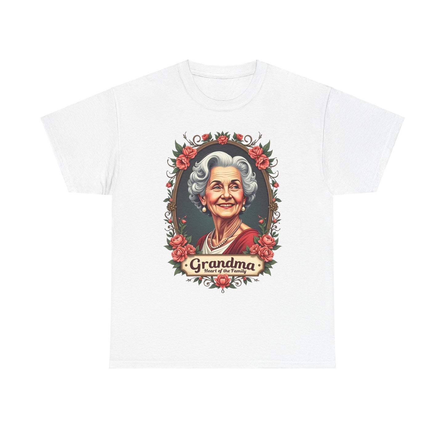 Grandma Vintage Floral Unisex Heavy Cotton Tee